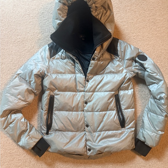 Alala Jackets & Blazers - Alala Light Grey Puffer Jacket with Hood